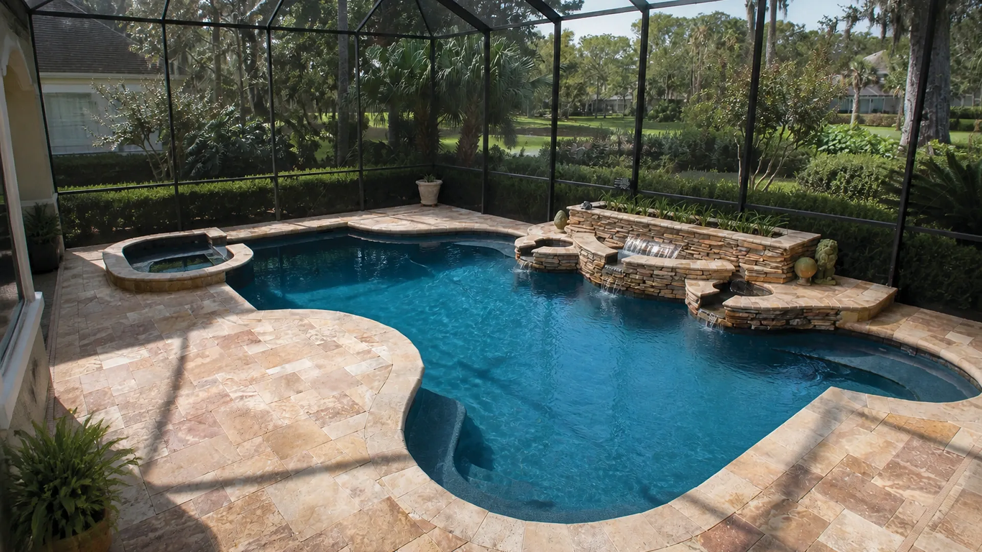 Best pavers Polk County FL luxury pool deck and outdoor entertainment area Best pavers Polk County FL luxury pool deck and outdoor entertainment area