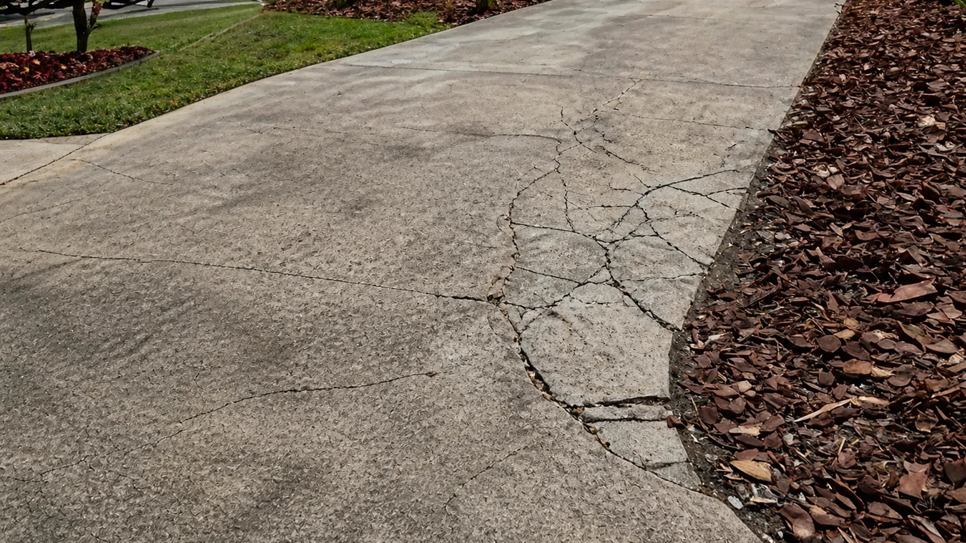 Concrete driveway problems Florida cracked surface Concrete driveway problems Florida cracked surface