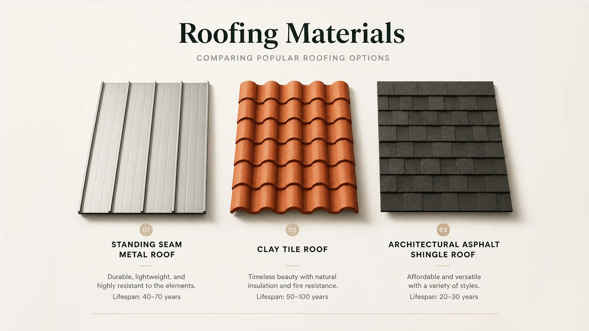 Roofing materials Riverview FL home comparison overview Roofing materials Riverview FL home comparison overview